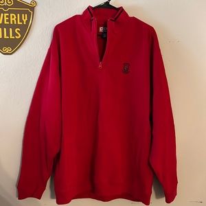 ralph lauren chaps fleece mid zip sweatshirt